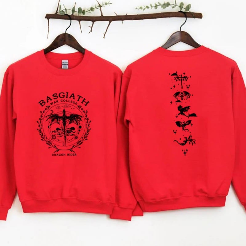 Basgiath Sweatshirt – Fourth Wing Inspired Fantasy Reader Crewneck for Book Lovers