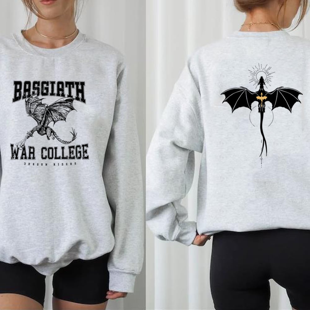 🐉 Fourth Wing Dragon Rider Sweatshirt – Vintage Basgiath War College Crewneck