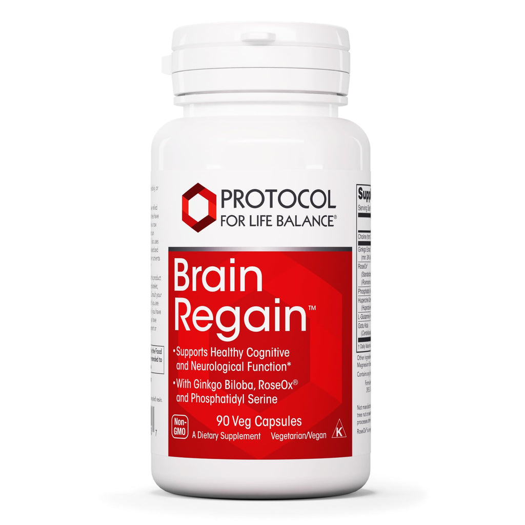 Protocol Brain Regain - Brain Support* - with Phosphatidylserine - Brain Health Supplement* - Vascular Health - 90 Veg Caps