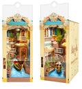 Rolife DIY Book Nook Kit for Adults Miniature Dollhouse Booknook Kit 3D Wooden Puzzle Creative Decorative Bookends Bookshelf Diorama Insert Crafts Hobbies Gifts (Romantic Venice)