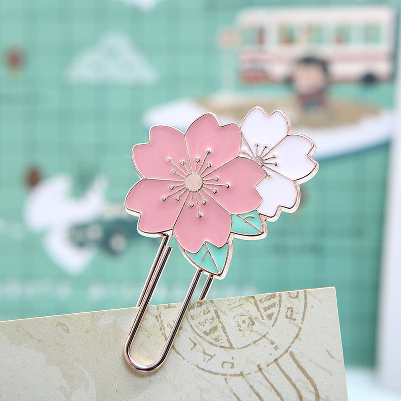 Creative Metal Children’s Bookmark with Flower Design