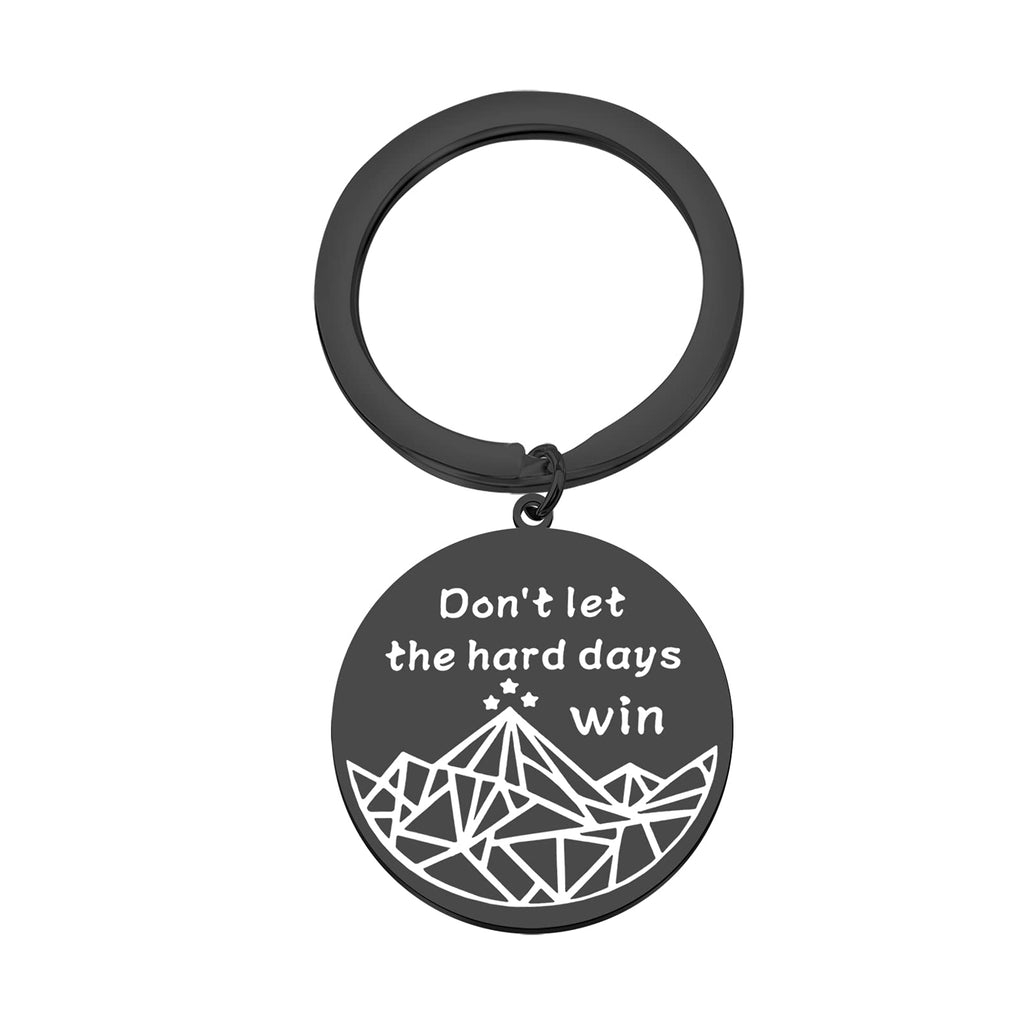 BLEOUK Bookish Fantasy Aesthetic Inspired Gift Don’t Let the Hard Days Win keychain Velaris Gift Night Court Gift (Velaris black)