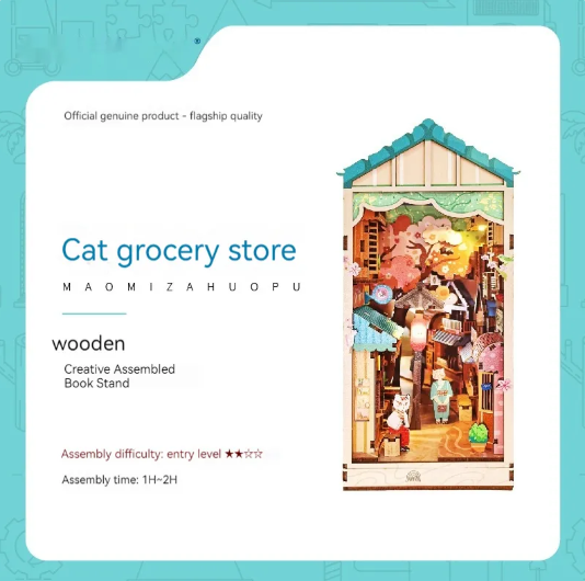 Whale Air 3D DIY Cottage Book Stand