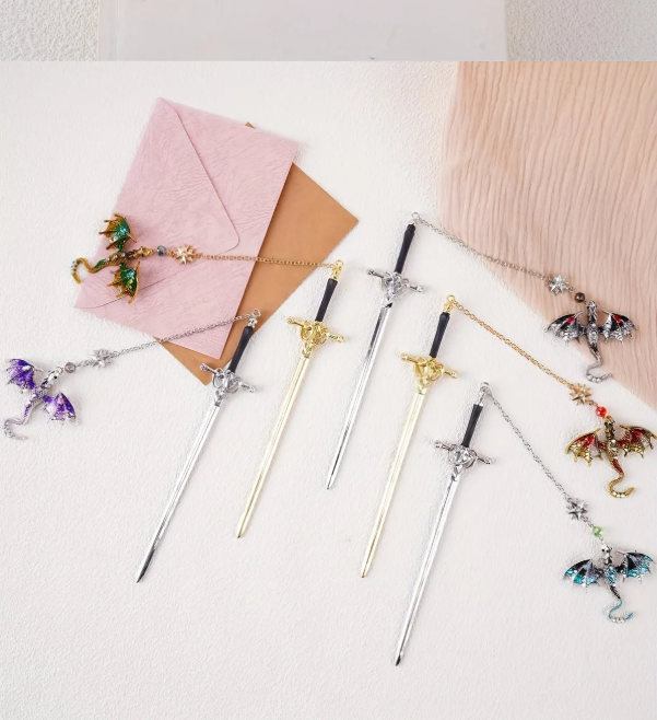 Stegosaurus Metal Bookmark Pendant