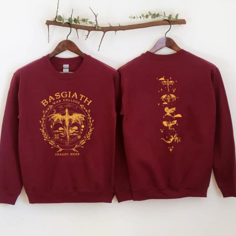 Basgiath Sweatshirt – Fourth Wing Inspired Fantasy Reader Crewneck for Book Lovers