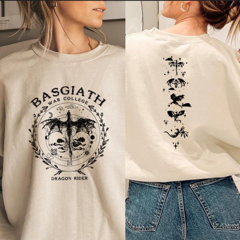 Basgiath Sweatshirt – Fourth Wing Inspired Fantasy Reader Crewneck for Book Lovers