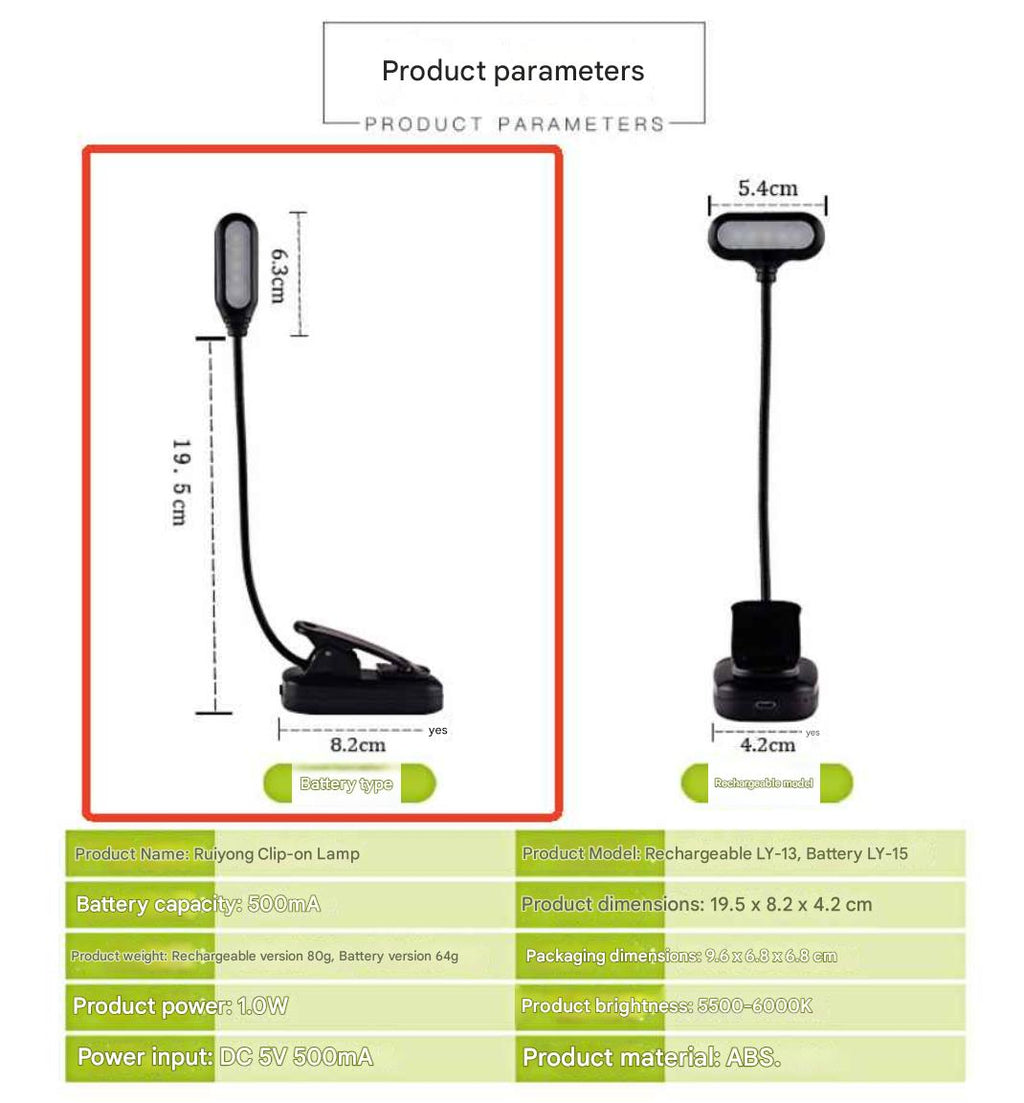 Mini LED Book Night Light