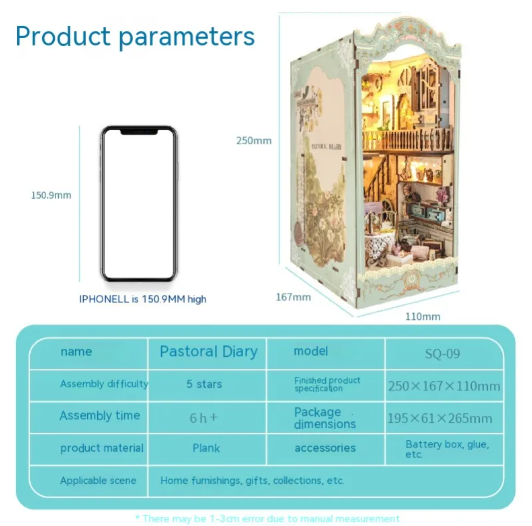 Whale Air 3D DIY Cottage Book Stand