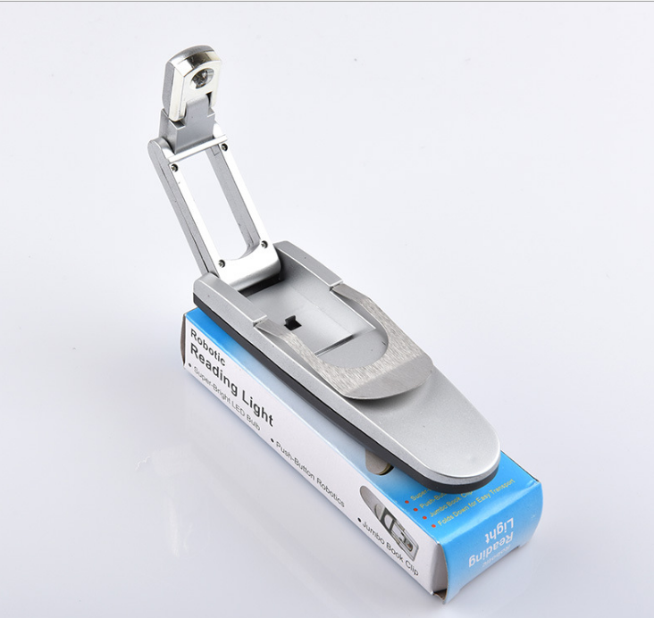 Clip-On Reading Light, Small Book Lamp, Foldable Design