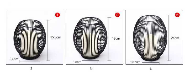 Gothic Birdcage Candle Holder – Dark Romance Decor with LED Candle, Vintage Iron Lantern