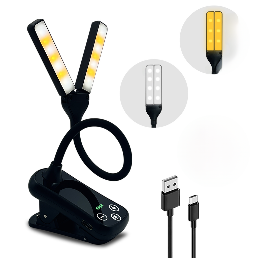 Creative Dual-Head Rechargeable Touch Control Book Light