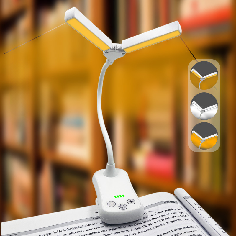 Creative Dual-Head Rechargeable Touch Control Book Light