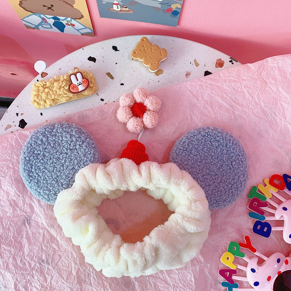 Cute Japanese Cat Ear Hair Band for Makeup and Skincare