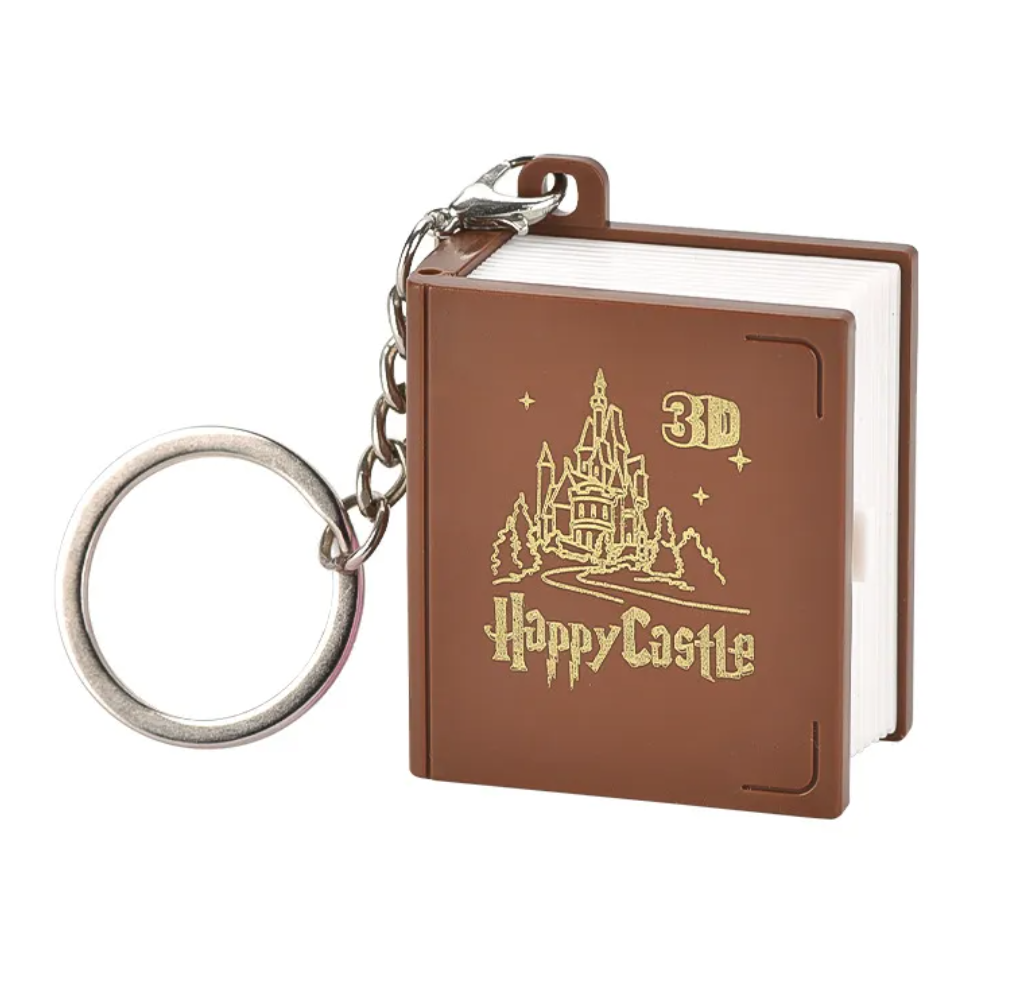 Folding Book Keychain Pendant