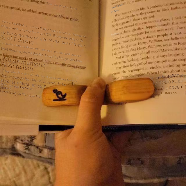 Wooden Bird Thumb Bookmark – One-Handed Page Holder for Comfortable Reading & Book Lover Gift