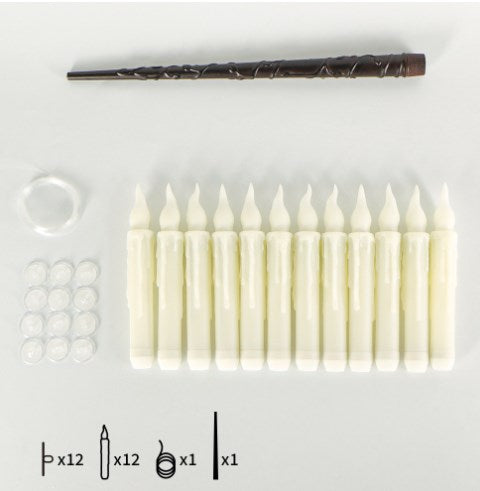 Floating Candle Set with Magic Wand – LED Hanging Candles with Remote Control, Fantasy Decor