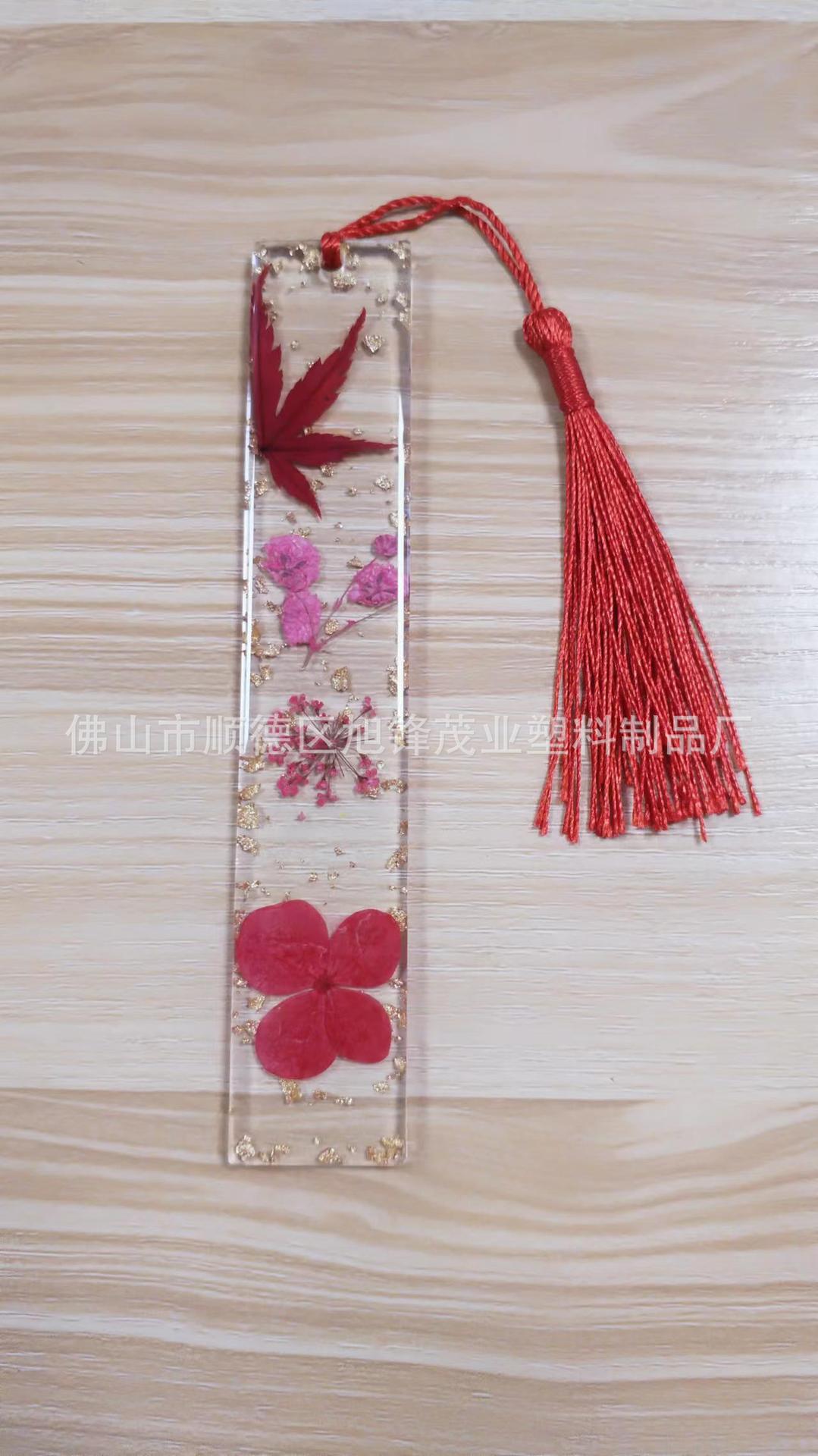 Creative Dried Flower Resin Tassel Bookmark Gift