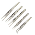 5-Piece Precision Tweezers Set – Stainless Steel Tools for Book Nooks, Miniatures & DIY Crafts