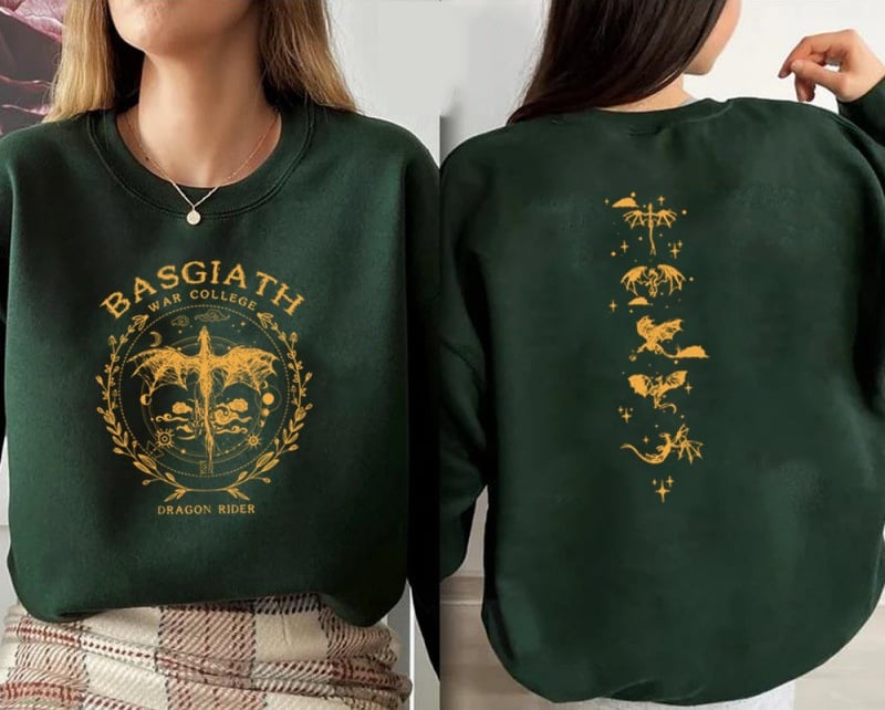 Basgiath Sweatshirt – Fourth Wing Inspired Fantasy Reader Crewneck for Book Lovers