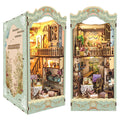 DIY Book Nook Kit - Bookend Diorama with LED - 3D Wooden Puzzle DIY Miniature House Kits - Bookshelf Insert Decor - Booknook Dollhouse Crafts Hobbies Gifts for Adults (Countryside Diary)