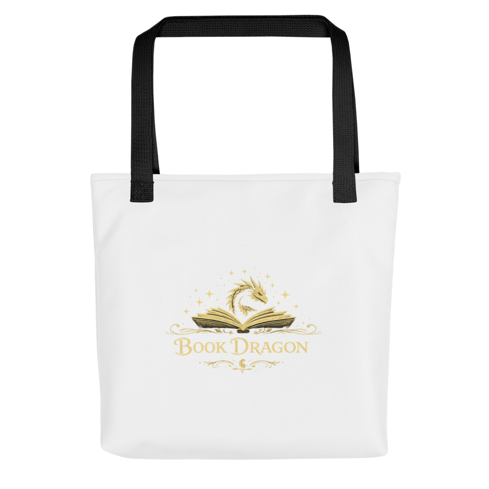Book Dragon Tote Bag – Fantasy Book Lover Canvas Tote for Readers & Romantasy Fans