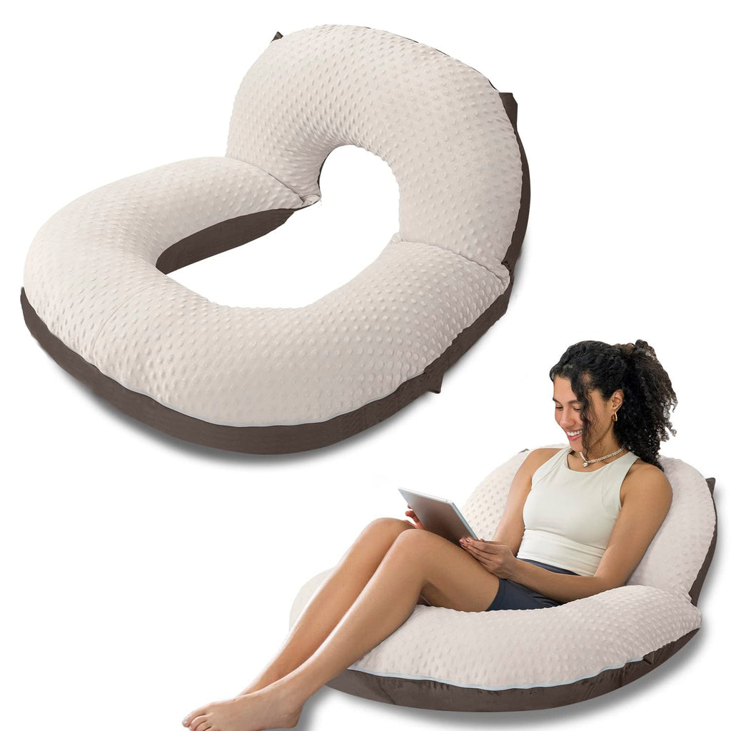 Cozy Reading Pillow – Back Support Cushion for Bed, Couch & Book Lovers