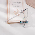 Dragon Sword Bookmark – Fantasy Metal Sword Bookmark with Dragon Pendant for Book Lovers & Reader Gifts