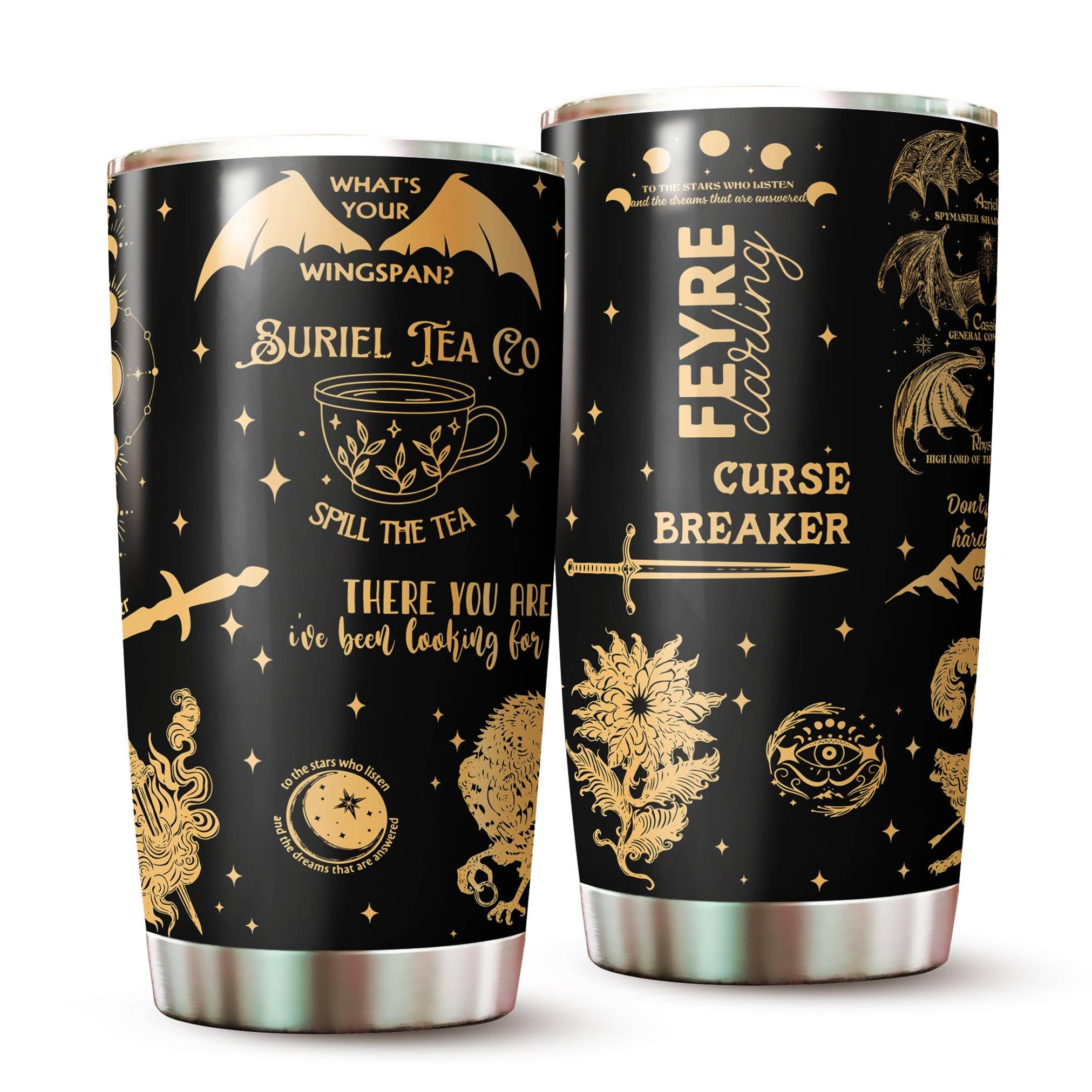 Night Court Tumbler – City of Starlight Fantasy 20oz Coffee Cup for Book Lovers & Romantasy Readers