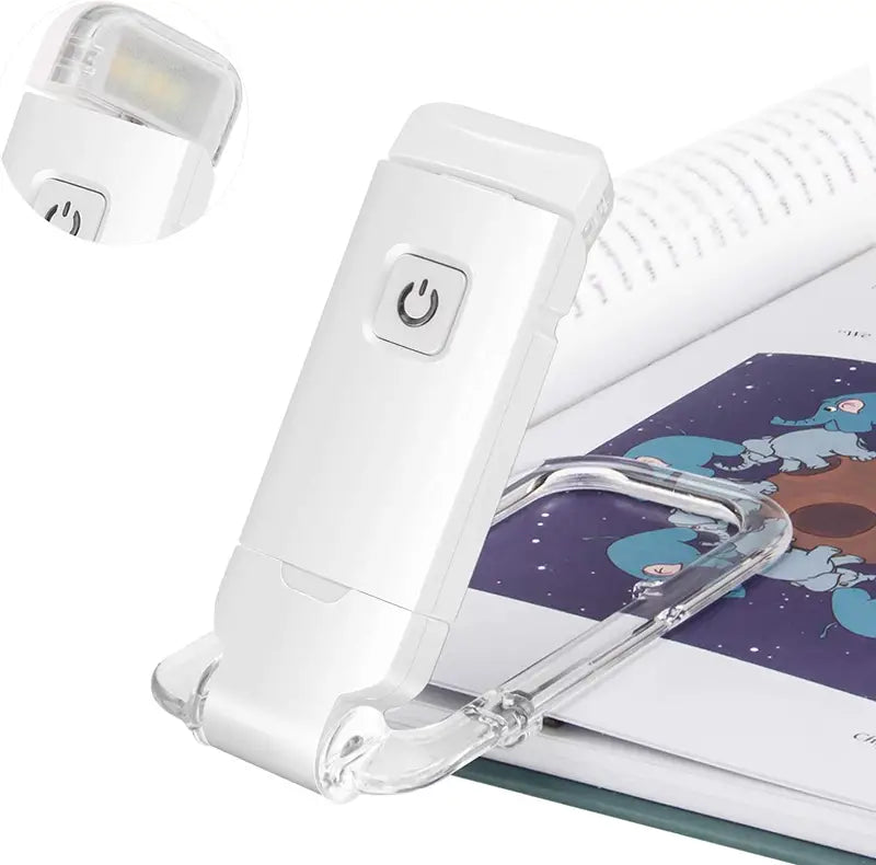 Rechargeable LED Clip-On Book Reading Light (1pc)
