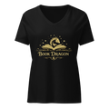 Women's Relaxed V-Neck Book Dragon T-Shirt