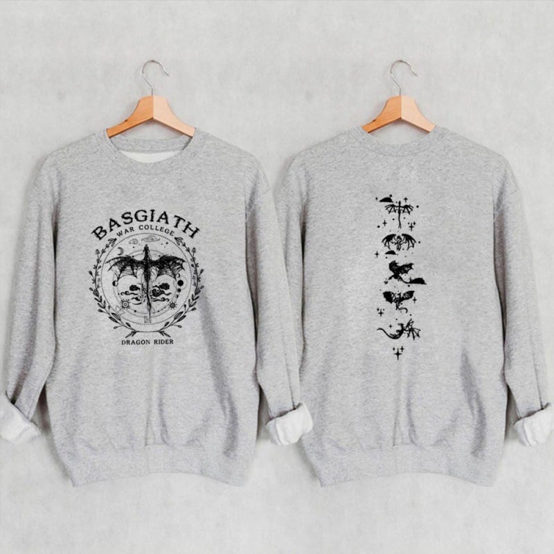 Basgiath Sweatshirt – Fourth Wing Inspired Fantasy Reader Crewneck for Book Lovers