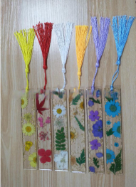Creative Dried Flower Resin Tassel Bookmark Gift