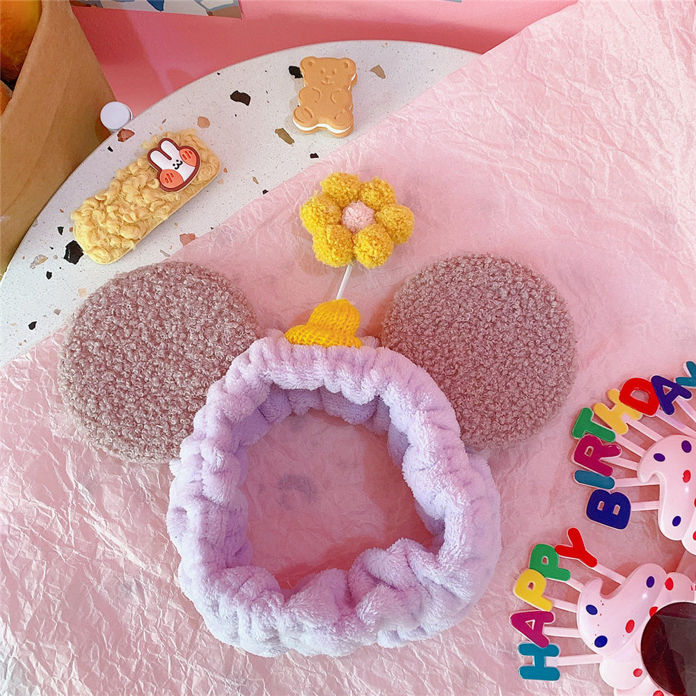 Cute Japanese Cat Ear Hair Band for Makeup and Skincare