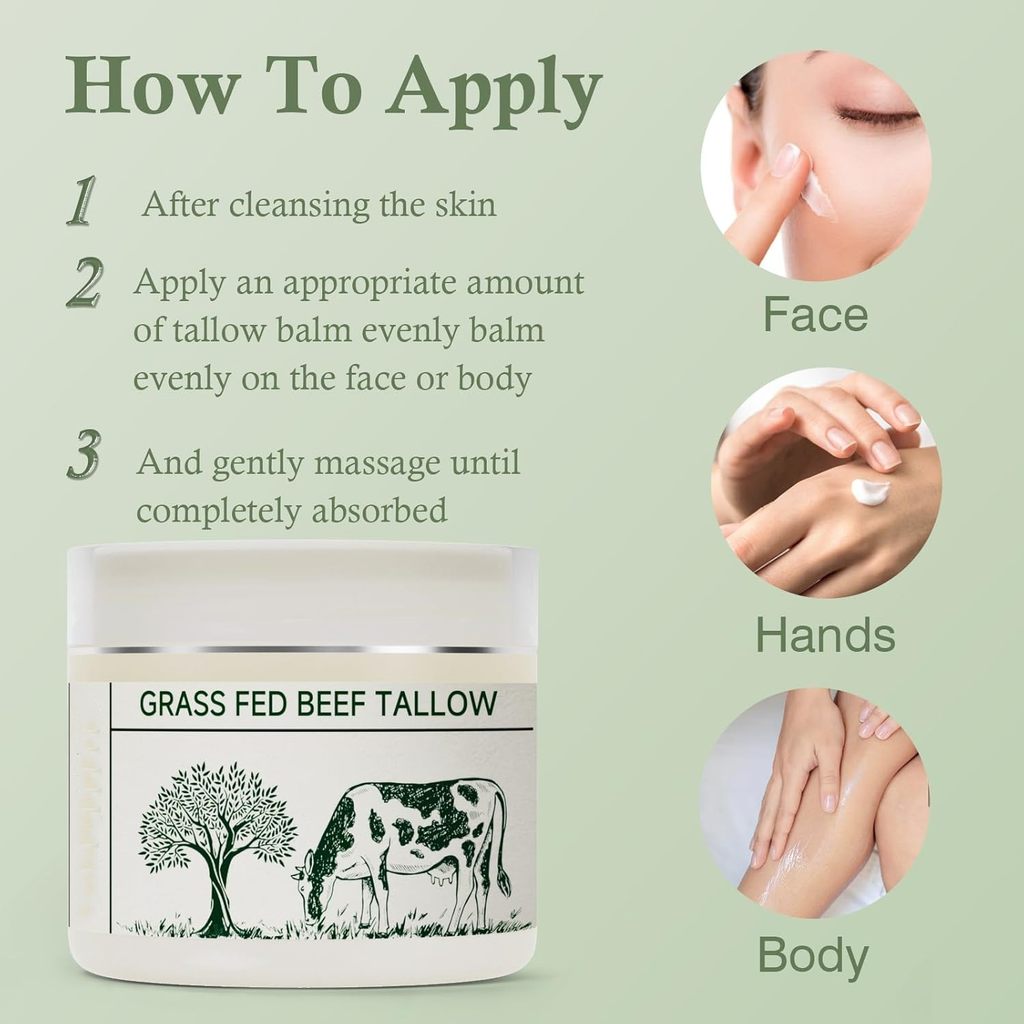 Grass-Fed Tallow Moisturizing Cream – Soothing & Nourishing Skincare