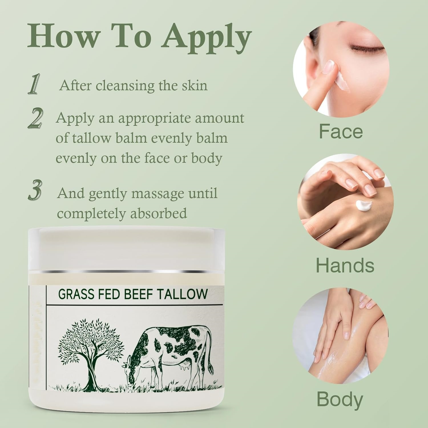 Grass-Fed Tallow Moisturizing Cream – Soothing & Nourishing Skincare