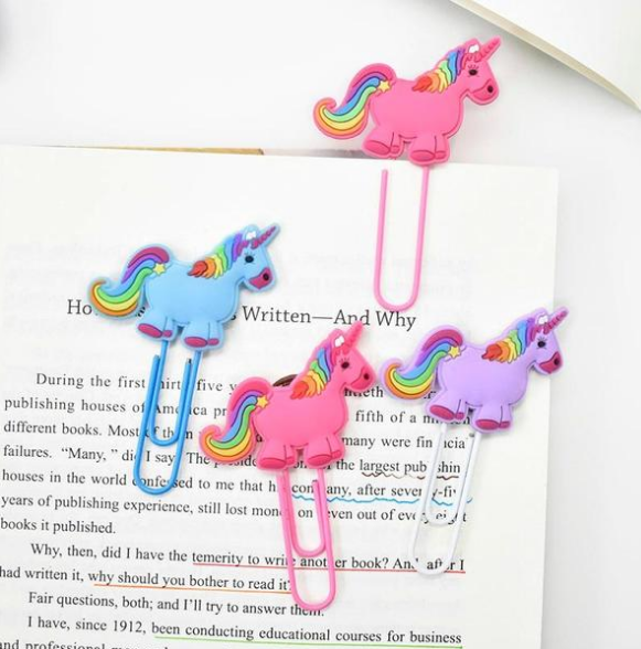 Unicorn Bookmark and Paper Clip Creative Gift