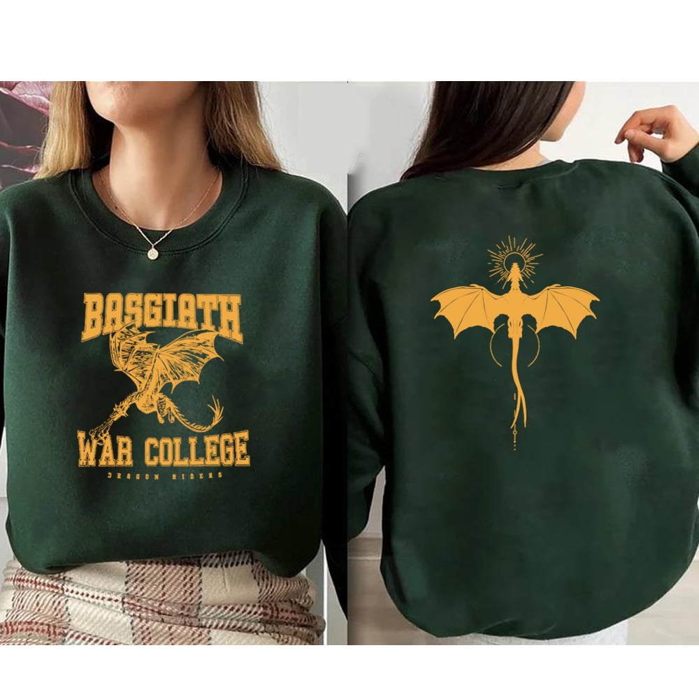 🐉 Fourth Wing Dragon Rider Sweatshirt – Vintage Basgiath War College Crewneck
