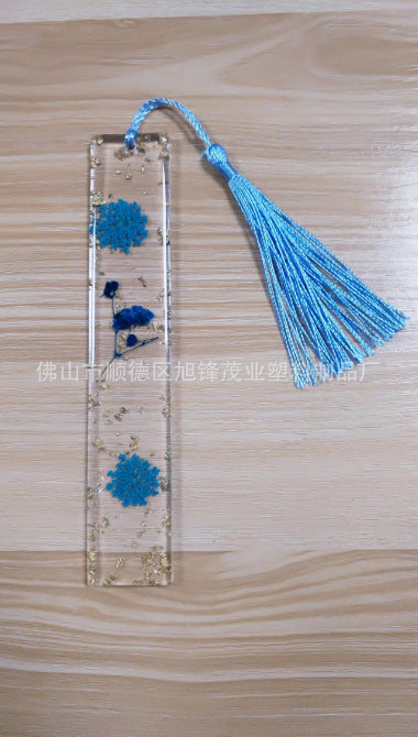 Creative Dried Flower Resin Tassel Bookmark Gift