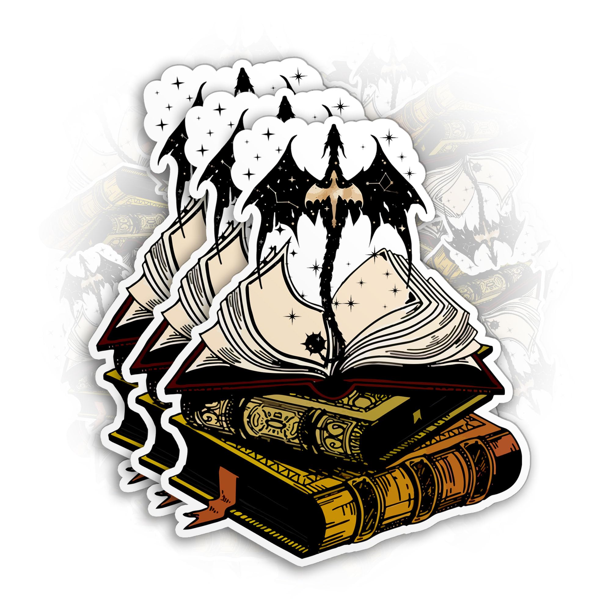 Dragon Rider Sticker Set (3pcs) – Fantasy Bookish Decals for Readers & Dragon Lovers