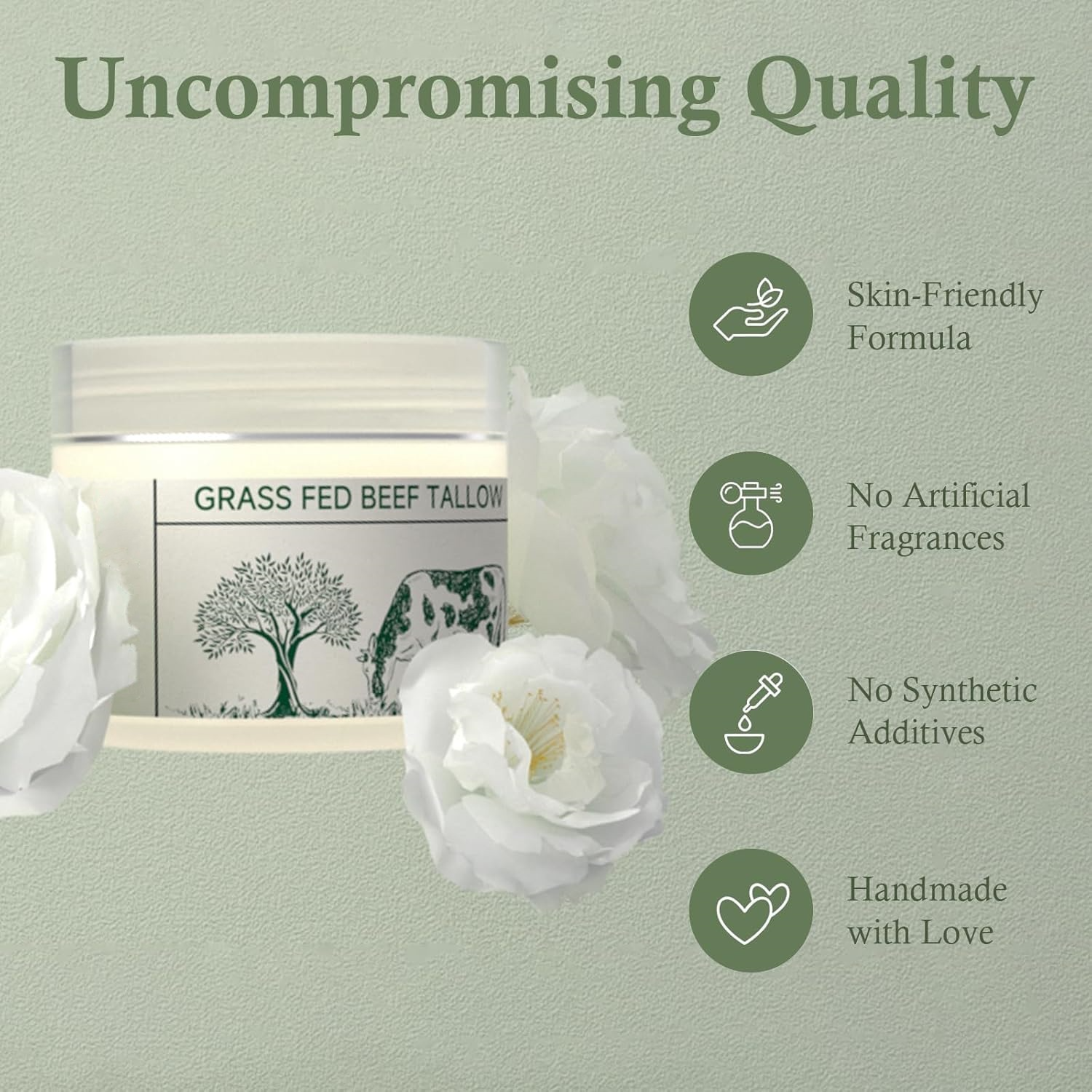 Grass-Fed Tallow Moisturizing Cream – Soothing & Nourishing Skincare