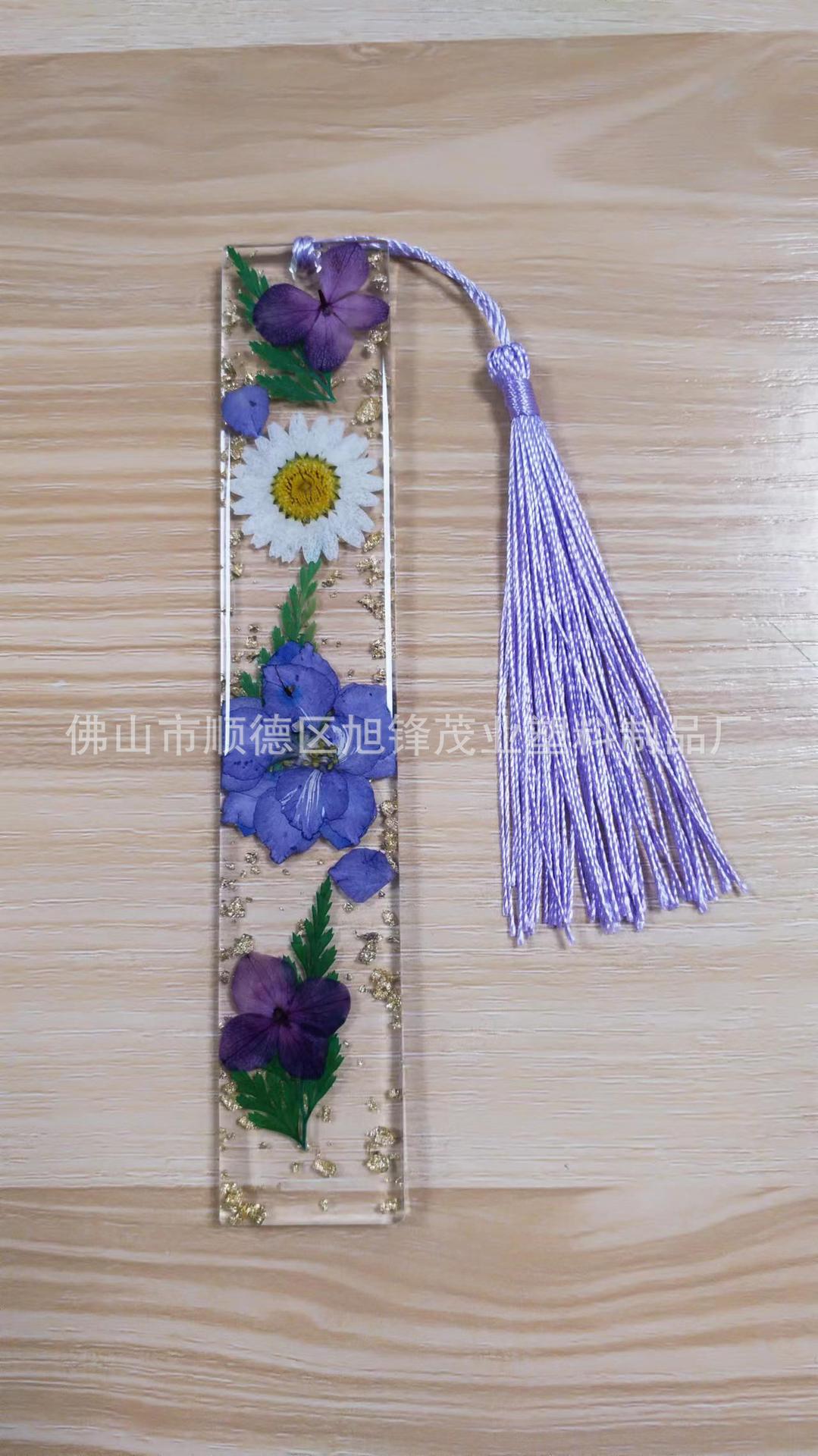 Creative Dried Flower Resin Tassel Bookmark Gift