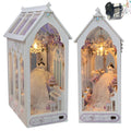 Fantasy Wedding DIY Book Nook Kit with LED Lights – Magical Miniature Bookshelf Insert