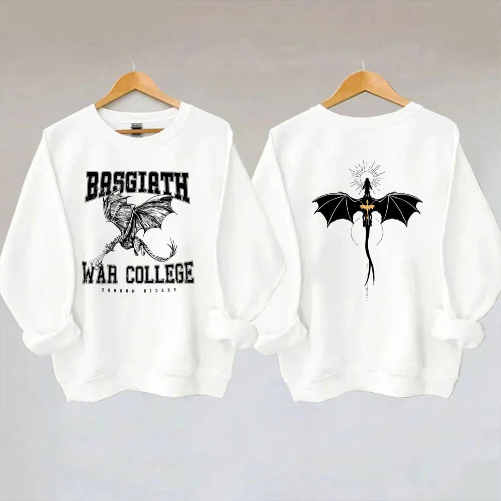 🐉 Fourth Wing Dragon Rider Sweatshirt – Vintage Basgiath War College Crewneck