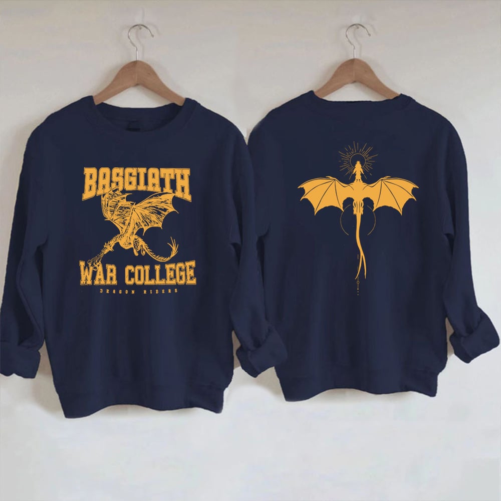🐉 Fourth Wing Dragon Rider Sweatshirt – Vintage Basgiath War College Crewneck