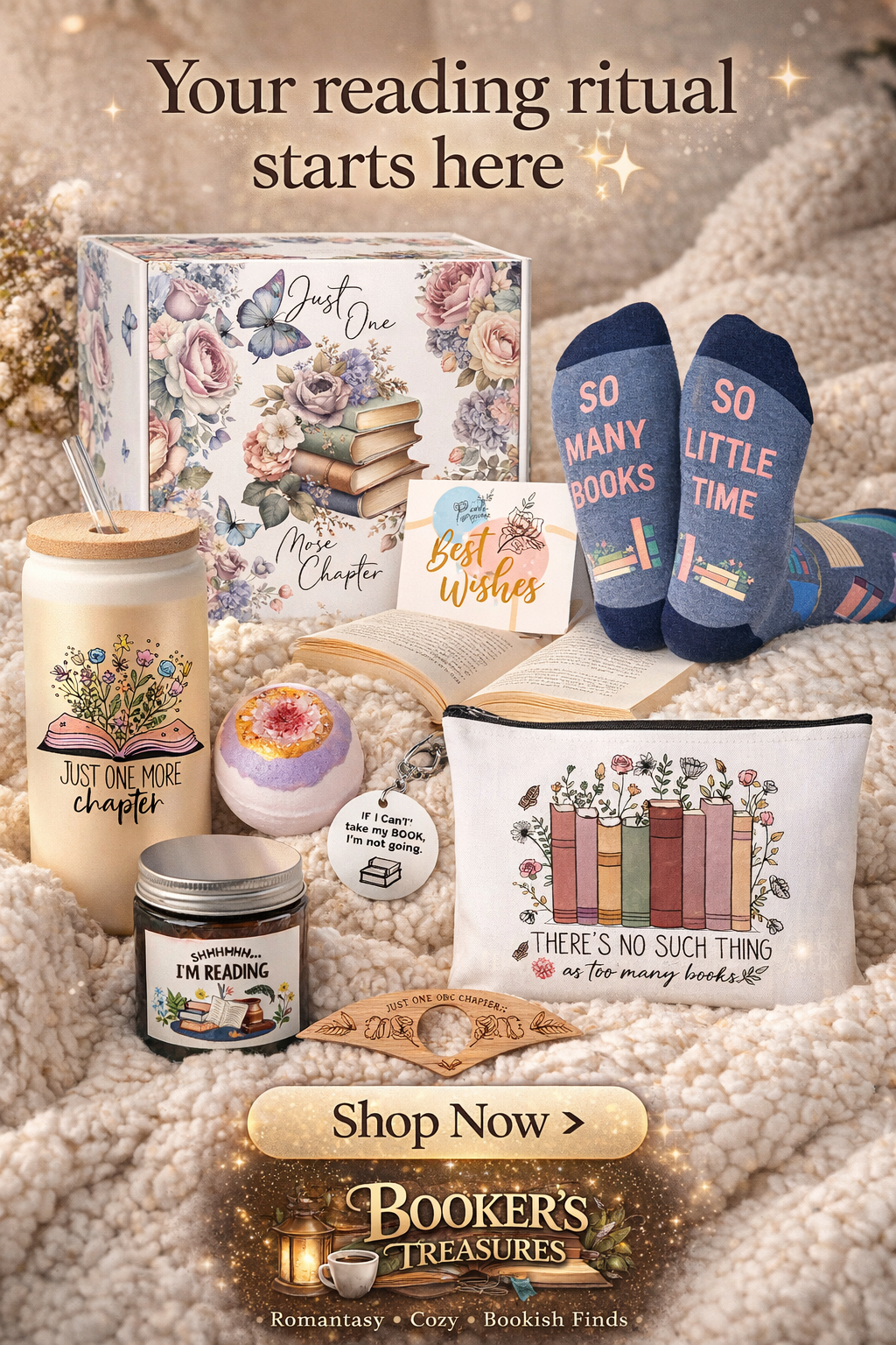 Ultimate Book Lover Gift Box – Cozy Reading Bundle (9-Piece Set for Readers)