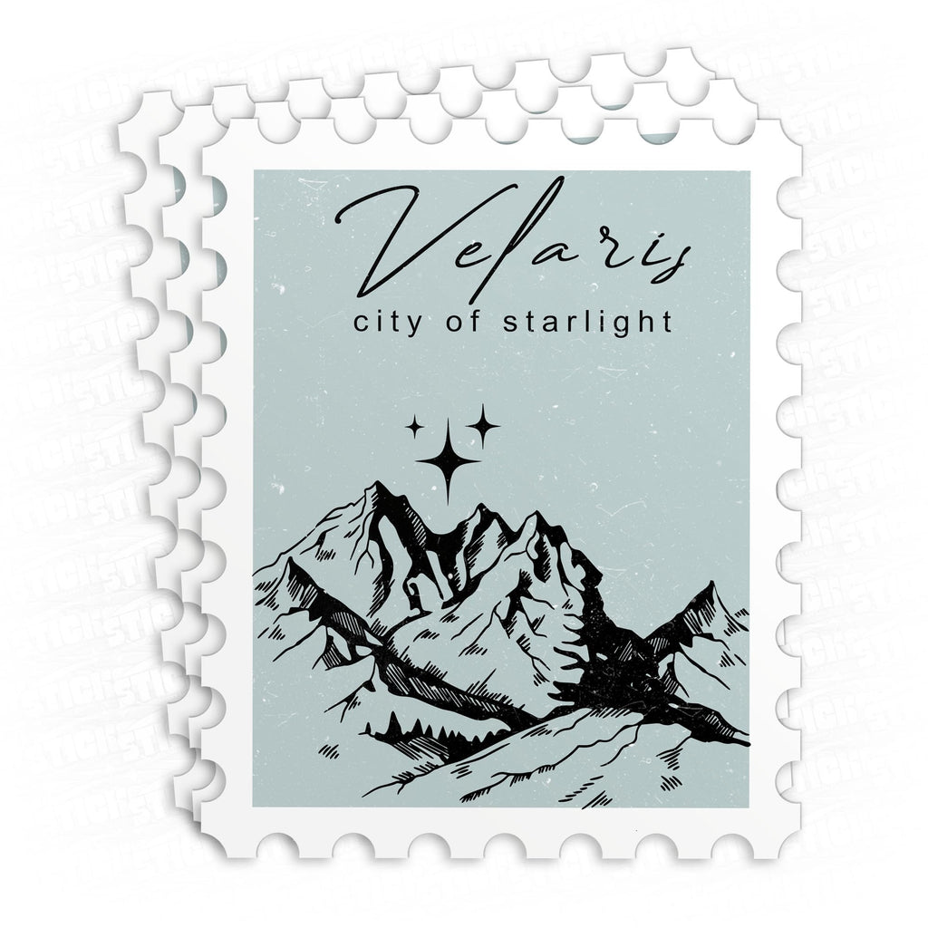 (3Pcs) Velaris Stamp City of Starlight Sticker Terrasen Court of Galathynius Bookish Book Lover 2" Waterproof Vinyl Sticker Laptop Water Bottles Phone Kindle Merchandise Decor Decal Gifts 2 Inches