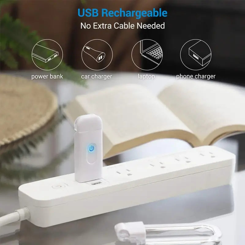 Rechargeable LED Clip-On Book Reading Light (1pc)