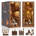 Hamino Book Nook Kit — Magic Night Theme Book Nook Kits for Adults Teens and Beginners 3D Wooden Puzzle DIY Miniature House Kits Bookend Bookshelf Decor-Gifts for Family Friends(Magic Night)