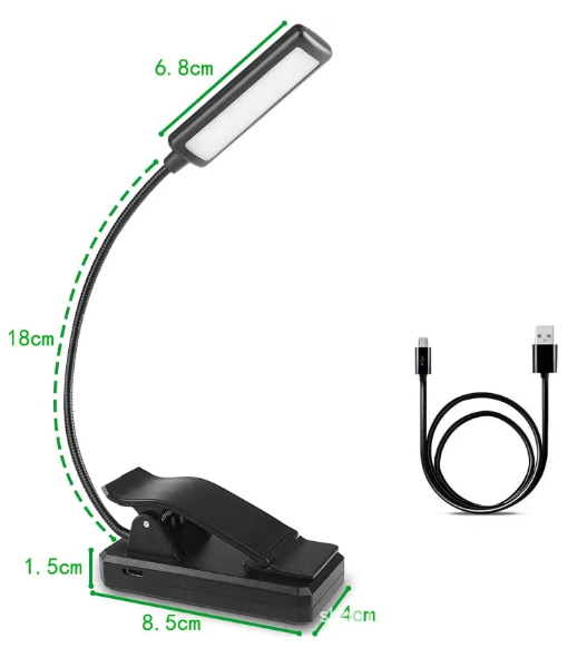 Adjustable Book Clip Lamp