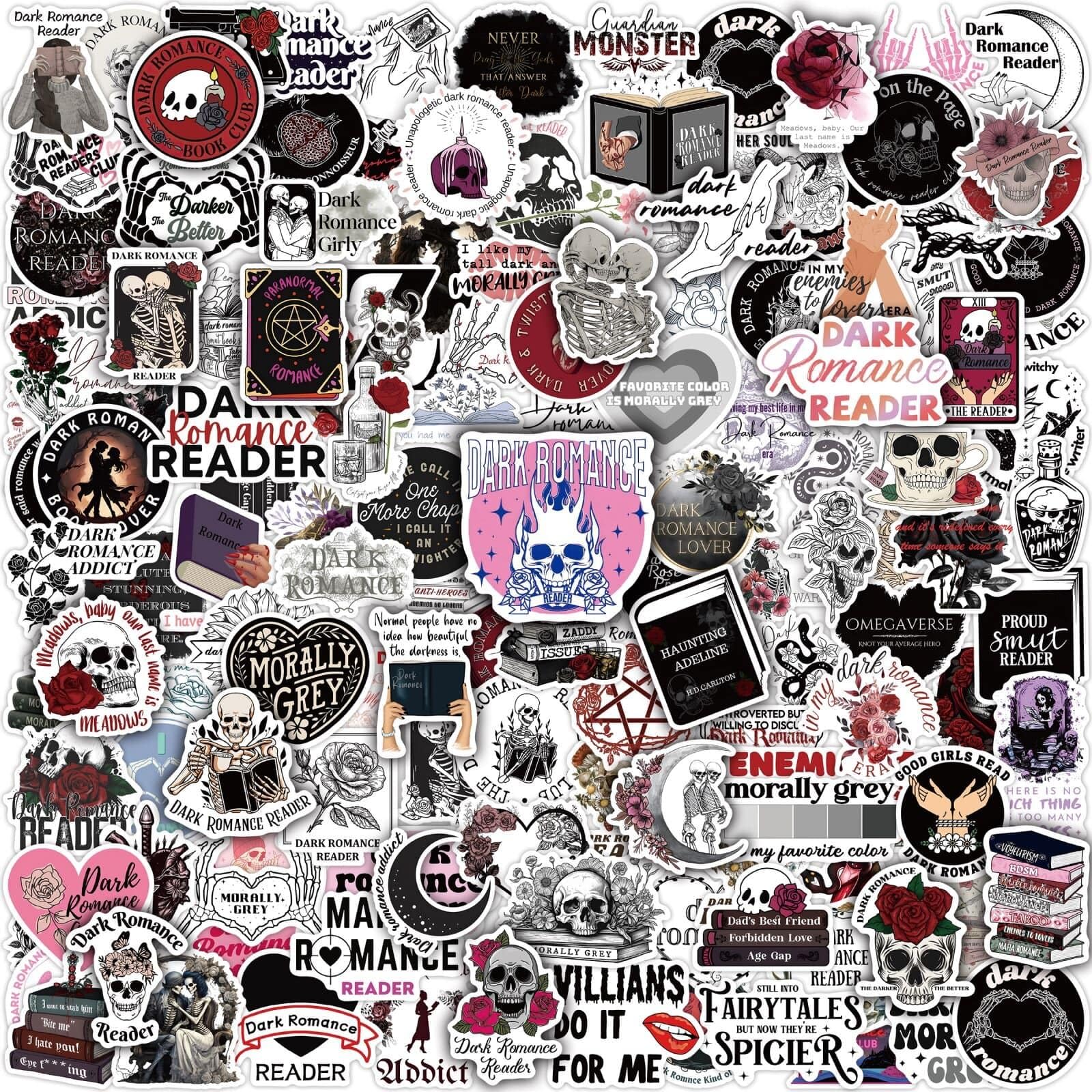Joyppy 152 PCS Dark Romance Book Stickers for Kindle Adult Spicy Booktok Reading Bookish Stickers for Kindle Case Water Bottles Laptop Book Accessories Gifts for Book Lovers
